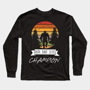 Retro Bigfoot Hide & Seek World Champion Long Sleeve T-Shirt